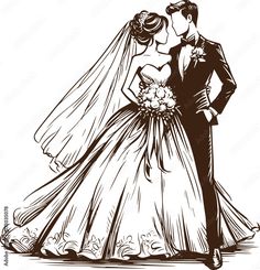 a bride and groom are kissing in front of the camera with their veil blowing out