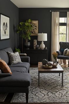 Step into the world of Black Fox (SW 7020) - a bold and beautiful top 2024 paint pick! Discover daily routines, interior design tips, and stunning decor ideas here. #Ad #homedecor #homedesign #wallpaints2024 #Painthome #interiorarchitecture Wall Colors Green Living Room Colors Bright Living Room Colors Apartment Renovation Living room Remodeling Modern Paint Colors 2024 Moody And Bright Living Room, Sw Black Fox Paint, Colorful Living Room Bright, Moody House, Arrange Furniture, Arranging Furniture, Modern Paint Colors, Fall Furniture, Living Room Wall Color