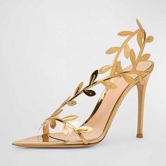 Elevate your style with these stunning gold pointed-toe metallic branch stiletto heels sandals, exuding elegance and sophistication. Perfect for adding a touch of glamour to any outfit. Color: Glod Heel Type: Stiletto heel Heel height: 4.72'' / 120 mm approx Product measurements were taken using size 8. Please note that measurements may vary by size. Toe: Pointed toe No platform Handcrafted US sizing. Fits true to size. Gold Heels For Spring Evening, Chic Gold Sandals With Pointed Toe, Luxury Gold Pointed Toe Sandals, Gold Heels For Summer Events, Gold Pointed Toe Heels For Summer, Elegant Gold Sandals For Night Out, Gold Open Heel Sandals For Events, Chic Gold Sandals For Cocktail, Gold Heels For Summer Cocktail