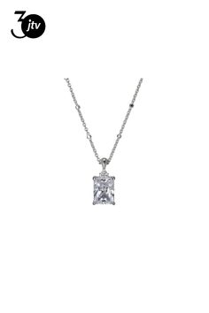 Vanna K��� For Bella Luce�� white diamond simulant 2.91ctw rectangle and round, Platineve�� pendant with chain. Pendant measures approximately 0.58"L x 0.28"W. Includes an 18" rolo chain with a lobster claw closure and a 2" extender. The diamond equivalent weight is 1.76ctw. Formal Radiant Cut Solitaire Necklace With Cubic Zirconia, Formal Radiant Cut Cubic Zirconia Solitaire Necklace, Classic Rectangular Pendant Jewelry For Anniversary, Classic Solitaire Necklace With Baguette Cut Cubic Zirconia, Classic Baguette Cut Solitaire Necklace In Cubic Zirconia, Classic Baguette Cut Cubic Zirconia Solitaire Necklace, Diamond White Cubic Zirconia Rectangular Necklace, Classic Rectangular Cubic Zirconia Jewelry, Timeless Rectangular Cubic Zirconia Jewelry