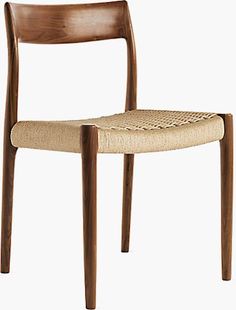 Møller Model 77 Side Chair, Woven Seat – Design Within Reach Conference Table Chairs, Chair Height, Seat Design, Wood Dining Chairs, Chair Bench, Raw Wood, Design Within Reach, Furniture Dining Chairs, Upholstered Seating