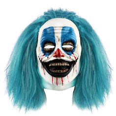 PRICES MAY VARY. Material: The face of this clown mask is made of Environmental protection Latex, Wigs are Made of Synthetic Fiber and are not Easy to Fall Off The mask is full Head Adult Clown Mask, it is a little big. Suitable for Head dimension below 65cm，The Model head dimension 60cm If the eye holes are a little bit small for you, you can cut it yourself to enlarge the holes. In this way, you can see out easily. The mask has a Normal Latex Smell. It Can be Left in a Ventilated Place for Sev Novelty Masks And Prosthetics For Halloween Masquerade, Halloween Masquerade Full Face Costume Accessories, Full Face Halloween Masquerade Costume Accessory, Full Face Masquerade Costume For Halloween, Full Face Masks For Mardi Gras Costume Party, Novelty Halloween Carnival Masks And Prosthetics, Novelty Masks And Prosthetics For Cosplay Carnival, Novelty Masks And Prosthetics For Carnival Cosplay, Novelty Masks And Prosthetics For Carnival And Halloween