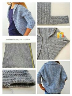 the instructions to make a knitted sweater