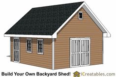 an image of a small garage with the words build your own back