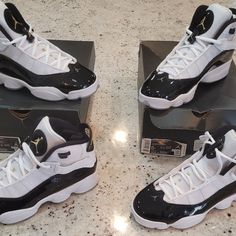 Brand New With Box Model: Jordan 6 Rings Gs Defining Moments Color: White, Black, Gold Size: Kids Size 5; Women Size 7 Jordan 6 Rings Outfits Women, Jordan 3 White Cement, Air Jordan 6 Rings, Rare Jordans, Flash Sheets, Pink Jordans, Jordan 4 Black, Jordan 6 Rings, All Nike Shoes