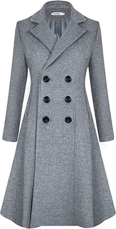 Winter List, Dress Coats For Women, Winter Wool Dress, Wool Dress Coat, Dress Coats, Womens Winter Dresses, Double Breasted Dress