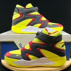 Reebok Instapump Fury Zone Men's Yellow Neon Basketball Shoes Sz 11.5 G55142 730 >Brand New Never Worn And In Amazing Condition, Comes With Box! No Rips/Tears/Stains Anywhere On The Shoes. If You Have Any Questions Please Message Me And I’ll Get Back To You As Quickly As Possible. >If You Like This Pair Of Shoes You May Like Some Of My Other Pairs As Well, I Have Over 1,000 Pairs To Choose From I Give Discounts On All Bundles Yellow High-top Basketball Shoes For Training, Yellow Sneakers With Red Sole For Sports, Yellow Sporty Sneakers With Red Sole, Sporty Yellow Sneakers With Red Sole, Yellow Sneakers With Red Sole, Neon Basketball, Shoes Sneakers High Tops, Teal Sneakers, Reebok Question Mid