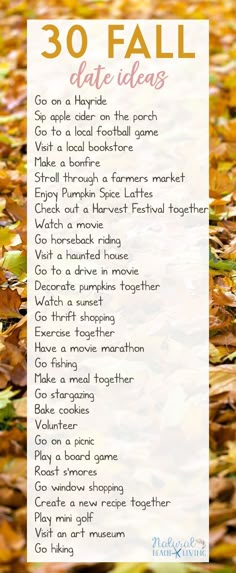 a poem that says 30 fall date ideas