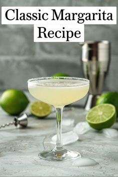 the classic margarita recipe is ready to be served