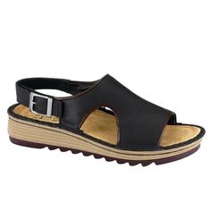 Naot ‘Ficus’ Black Sandals | Size 39 | Naot Warm Weather Outfits, Jimmy Choo Shoes, Slingback Sandal, Toffee, Cut Outs, Arch Support, Black Sandals, Warm Weather, Real Leather