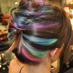 Multi Colored Hair, Colored Hair, Dye My Hair, Different Hairstyles, Rainbow Hair, Hair Envy, Cool Hair Color, Green Hair, Model Hair