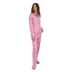 Even women can join the matching, comfy fun with the rest of their adorable family! These Womens Two Piece Cotton Pajamas consist of many cozy qualities that wearers will love, such as its cotton material and overall soft appearance. The long-sleeved shirt and breathable bottoms have a loose fit for the wearer, while the tagless labels conveniently prevent tag scratches on exposed skin. Wearers will have a memorable time matching with their stylish family in many different designs to choose from Matching Robes, Cotton Pajamas, Pajama Pant, Matching Pajamas, Unicorn Rainbow, Cotton Pyjamas, How To Look Classy, Pajamas Women, Cotton Material