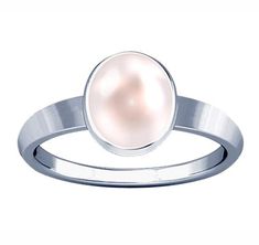 a ring with a pearl on it