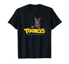 PRICES MAY VARY. The other design was stolen from me! Meow. This is the original design of Toonces the legendary driving cat who drives the car right off the cliff. Get your license Toonces! Cat lovers unite! The funny kitty cat gift for cat and kitten lovers from dad or mom humor, cute, halloween, cats and dogs, humorous, xmas, holiday and Christmas gifts Lightweight, Classic fit, Double-needle sleeve and bottom hem Kitten Lover, Cat Tshirt, Mom Humor, Branded T Shirts, Cat Gifts, Funny Cats, Cats And Kittens, Cat Lovers, Top Styles