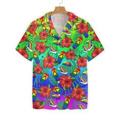 LGBT EZ15 1907 Hawaiian Shirt - Hyperfavor Multicolor Hawaiian T-shirt For Beach Season, Outdoor Multicolor Cotton Tops, Multicolor Hawaiian Shirt With All Over Print, Multicolor All-over Print Hawaiian Shirt For Beach Season, Hawaiian Multicolor Camp Shirt With Sublimation Print, Multicolor Hawaiian Camp Shirt With Sublimation Print, Multicolor Camp Collar Tops For Beach Season, Multicolor Hawaiian T-shirt Relaxed Fit, Multicolor Hawaiian T-shirt With Relaxed Fit