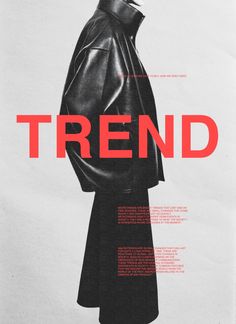 a black and white poster with the words trend on it