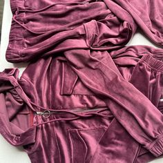 Plum Colored Velvet Track Suit With Cropped Jacket And Safari Style Bottoms. Size S. Never Worn. Still Has Tags Velvet Track Suits, Velvet Track Suit, Lululemon Align Joggers, Plum Velvet, White Lace Romper, Grey Jumpsuit, Cropped Pants Women, Tan Dresses, Tripp Nyc