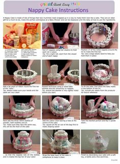 instructions on how to make a baby shower cake