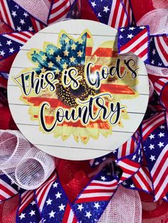 this is god's country patriotic wreath