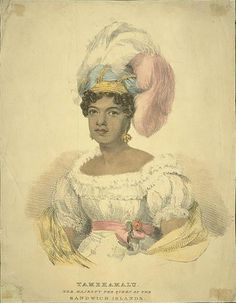 an old fashion drawing of a woman wearing a white dress and pink headdress