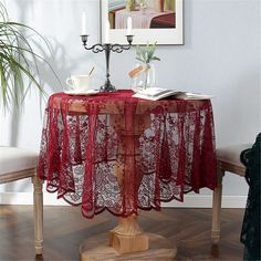 PRICES MAY VARY. Romantic lace Tablecloth: Made of high-quality lace, soft to the touch, comfortable and durable. With excellent drape and random angle placement, this retro and exquisite tablecloth brings an elegant dining atmosphere and a personalized dining experience to your environment. Unique Design: The beautiful tablecloth with exquisite embroidery floral patterns, novel and unique scalloped edge, half-concealed hollow design, which is mysterious and romantic, specially bring eternal and Purple Room Aesthetic, Dark Room Decor, Checkered Decor, Bohemian Room Decor, Alternative Decor, Pastel Room Decor, Pink Room Decor, Vintage Room Decor, Indie Room Decor