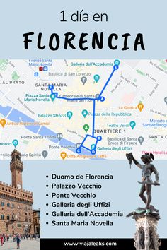 Un recorrido con mapa para 1 día en Florencia 1 Day Trip, Italy Pictures, Tours France, Backpacking Europe, Rome Travel