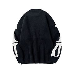 This unisex Skeleton Sweater is a long-lasting garment suitable for everyday use. It has a relaxed fit with a skeleton pattern on the front and sleeves. Buy Gothic Punk Pullover in black at an affordable price. Sweater Streetwear, Vintage Skeleton, Skeleton Bones, High Road, Black Knit Sweater, Oversized Knitted Sweaters, Long Sleeve Knit Sweaters, Mens Vintage, Oversized Sweater