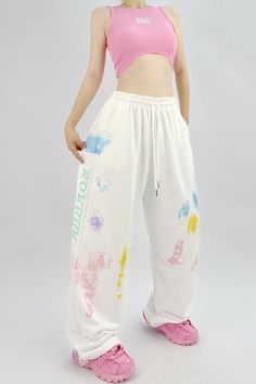 Price: $37.00 Material: 80% Cotton+20% Polyester Style: Hip Hop, Dance Pants Size: S, M, L, XL Color: White, Black, Applicable Season: Spring, Summer Occasion: Outdoor, Daily, Hip Hop, Jazz, Dance, Hip Hop Wide Leg Summer Pants, White Wide Leg Hip Hop Pants, White High Waist Hip Hop Bottoms, White Wide Leg Hip Hop Sweatpants, White Baggy Full-length Sweatpants, Hip Hop Spring Bottoms With Stretch, Hip Hop Wide Leg White Sweatpants, Hip Hop White Wide Leg Sweatpants, Hip Hop Style Wide Leg White Sweatpants