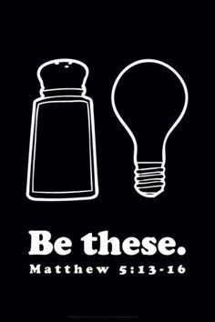 a black and white poster with a light bulb next to the words, be these