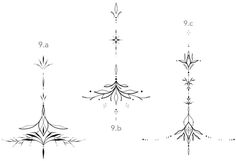 four different types of stars in the sky, with numbers on each side and an arrow pointing