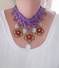 Antique crochet necklace, UNİQUE necklace, purple necklace, halloween Best gifts, halloween jewelry set Bohemian Purple Necklaces For Parties, Bohemian Purple Necklace For Party, Purple Handmade Bohemian Necklaces, Handmade Purple Bohemian Necklaces, Vintage Purple Necklaces For Festival, Purple Bohemian Crochet Jewelry, Handmade Purple Choker For Party, Handmade Purple Jewelry For Party, Bohemian Purple Choker For Festivals