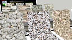 several different types of rocks and stones are shown in this image, including one for the floor