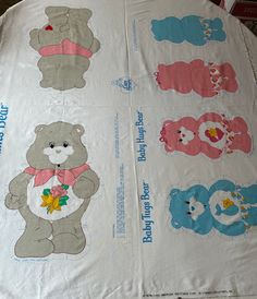 the table cloth has been made to look like teddy bears