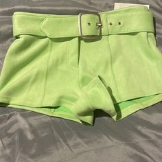 Green Womens Urban Outfitters Shorts Size 10 Green Bottoms With Built-in Shorts For Spring, Chic Green Shorts With Short Inseam, Trendy Green Shorts With Short Inseam, Spring High Waist Shorts With Belt Loops, High Waist Shorts With Belt Loops For Spring, Summer Shorts With Belt Loops For Night Out, Green Bottoms With Built-in Shorts, Green High-waisted Shorts For Day Out, Green Shorts With Belt Loops