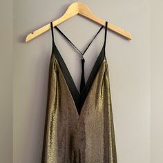 Stunning Gold Dress Perfect For The Cocktail Hour. Low Back, Adjustable Strap. Worn Once. Gold Slip Dress, Cocktail Hour, Gold Dress, Low Back, Colorful Dresses, Adjustable Straps, Slip Dress, Midi Dress, Womens Dresses