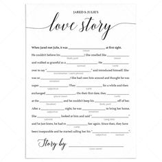 the love story game is shown in black and white