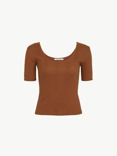 Matilda ballet top - rust Chic Fitted Knit Top With Scoop Neck, Chic Fitted Scoop Neck Knit Top, Fitted Basic Knit Top, Fitted Solid Color Crew Neck Knit Top, Chic Knit Top With Scoop Neck And Ribbed Neckline, Fitted Knit Top For Everyday, Ribbed Scoop Neck Top With Relaxed Fit, Fall Scoop Neck T-shirt With Relaxed Fit, Chic Fall Knit Top With Scoop Neck