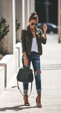 Looks Chic, Womens Fashion Casual, Smart Casual, Daily Outfits, Ripped Jeans, Look Fashion, Jeggings