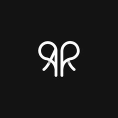 the letter ar is made up of two white letters on a black background, and it appears to be monogrammed