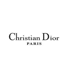 the christian dior paris logo is shown in black and white on a white background