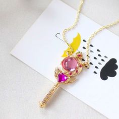 Loving Wand Pendant Sailor Moon Necklace Brand New Boutique Item Offers Welcome Bundle & Save Dm For More Info On Deals, Discounts, & Details! Pet Free, Smoke Free, & Dust Free Environment All Items Listed In This Shop Are Stored In Protective Covering And Quickly Shipped With Extra Care! #Anime #Sakura #Kawaii #Lovekey #Cardcaptor Anime Jewelry Necklaces, Kawaii Metal Jewelry, Kawaii Pendant Jewelry Gift, Kawaii Pendant Jewelry For Gifts, Kawaii Pendant Jewelry As A Gift, Kawaii Round Jewelry Gift, Kawaii Round Jewelry For Gift, Round Kawaii Jewelry Gift, Kawaii Metal Jewelry For Gifts