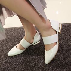 Heels: approx 2 cmPlatform: approx - cmColor: Beige, White, BlackSize: US 3, 4, 5, 6, 7, 8, 9, 10, 11, 12(All Measurement In Cm And Please Note 1cm=0.39inch) Note:Use Size Us 5 As Measurement Standard, Error:0.5cm.(When Plus/Minus A Size,The Round And Shaft Height Will Plus/Minus 0.5CM Accordingly.Error:0.5cm) Note: The size you choose is US Size. Size Guide: USA size 1= EUR size 32= Foot Length 21cm. USA size 2= EUR size 33= Foot Length 21.5cm. USA size 3= EUR size 34= Foot Length 22cm. USA siz Simple Shoes, Sandals Flats, Ankle Wrap, Shoes Heels Pumps, Flats Shoes, Pointed Toe Flats, Women Sandals, Pumps Flat, Womens Sandals Flat