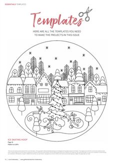 a christmas card with the words, templates here are all the templates you need to make the projects in this issue