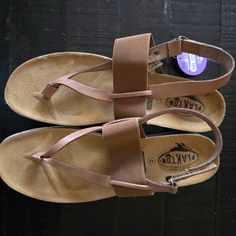 New Leather And Cork Sandals. Comfy, Velcro, New! Sandals Comfy, Red Leather Sandals, Platform Espadrille Sandals, Rainbow Sandals, Cork Sandals, Ankle Strap High Heels, Evening Sandals, Leather Heels Sandals, Platform Espadrilles