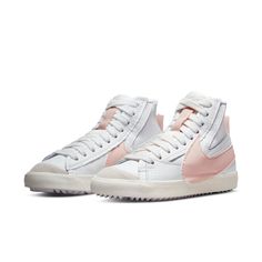 Nike Wmns Blazer Mid '77 Jumbo 'White Atmosphere' DQ1471-101 Nike Blazer Mid 77 Jumbo, Nike Blazer 77, Blazer 77, Trendy Shoes Sneakers, Women Casual Shoes, Nike Blazer Mid 77, Nike Blazer Mid, Nike Blazers Mid, Blazer Mid