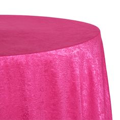 Crinkle Shimmer 120 Round Tablecloth - Fuchsia 120 Round Tablecloth, Linen Chair Covers, Lavish Wedding, Crinkled Fabric, Shimmer Fabric, Sequin Table, Table Skirt, Pink Table, Venue Decor