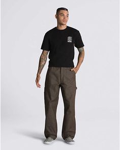 Denim Carpenter Pants X Zion Wright Vans Relaxed Fit Cotton Bottoms, Casual Cargo Pants With Contrast Stitching And Relaxed Fit, Casual Relaxed Fit Cargo Pants With Contrast Stitching, Space Theme, Carpenter Pants, Signature Collection, Free Shopping, Relaxed Fit, Pants