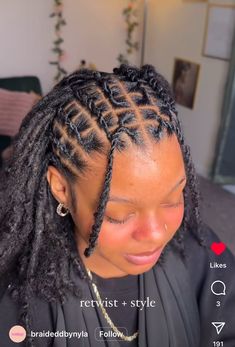 Different Types Of Natural Locs Black Women, Cute Hairstyles For Short Dreads, Locs Flat Twist Style, Back To School Dreadlock Hairstyles, Low Maintenance Loc Styles, Rubber Band Loc Styles, Loc Styles Down, Woman Dreadlock Styles