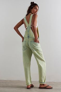 So essential and forever timeless overalls from our We The Free collection. **Fit:** Relaxed, slouchy silhouette **Features:** Bib-and-brace design, tapered legs, exaggerated bib pocket detail, rigid denim fabrication, varied distressing throughout **Why We | We The Free Ziggy Denim Overalls at Free People in Green, Size: S - TALL Summer Washed Straight Leg Overalls, Spring Overalls With Relaxed Fit For Everyday, High Rise Relaxed Fit Overalls For Spring, Summer Straight Leg Washed Overalls, Spring Straight Leg Washed Overalls, Washed Straight Leg Relaxed Fit Overalls, Stretchy Overalls, Casual Washed Bib Front Overalls, Ziggy Denim Overalls