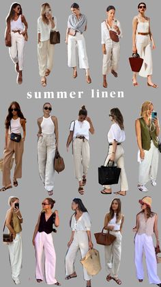 #summer #summerpants #linen #linenpants #summerinspo Chic Hot Weather Outfits, Quiet Money Outfits, Cebu Outfit Ideas, Prague Aesthetic Outfit Summer, Tuscan Summer Outfits, Summer Outfits 2024 Hot Weather, Quiet Luxury Summer, Outfits For Hot Weather, Clothes Capsule